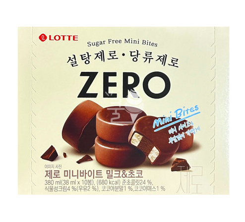 제로 미니바이트 밀크&초코 380ml
