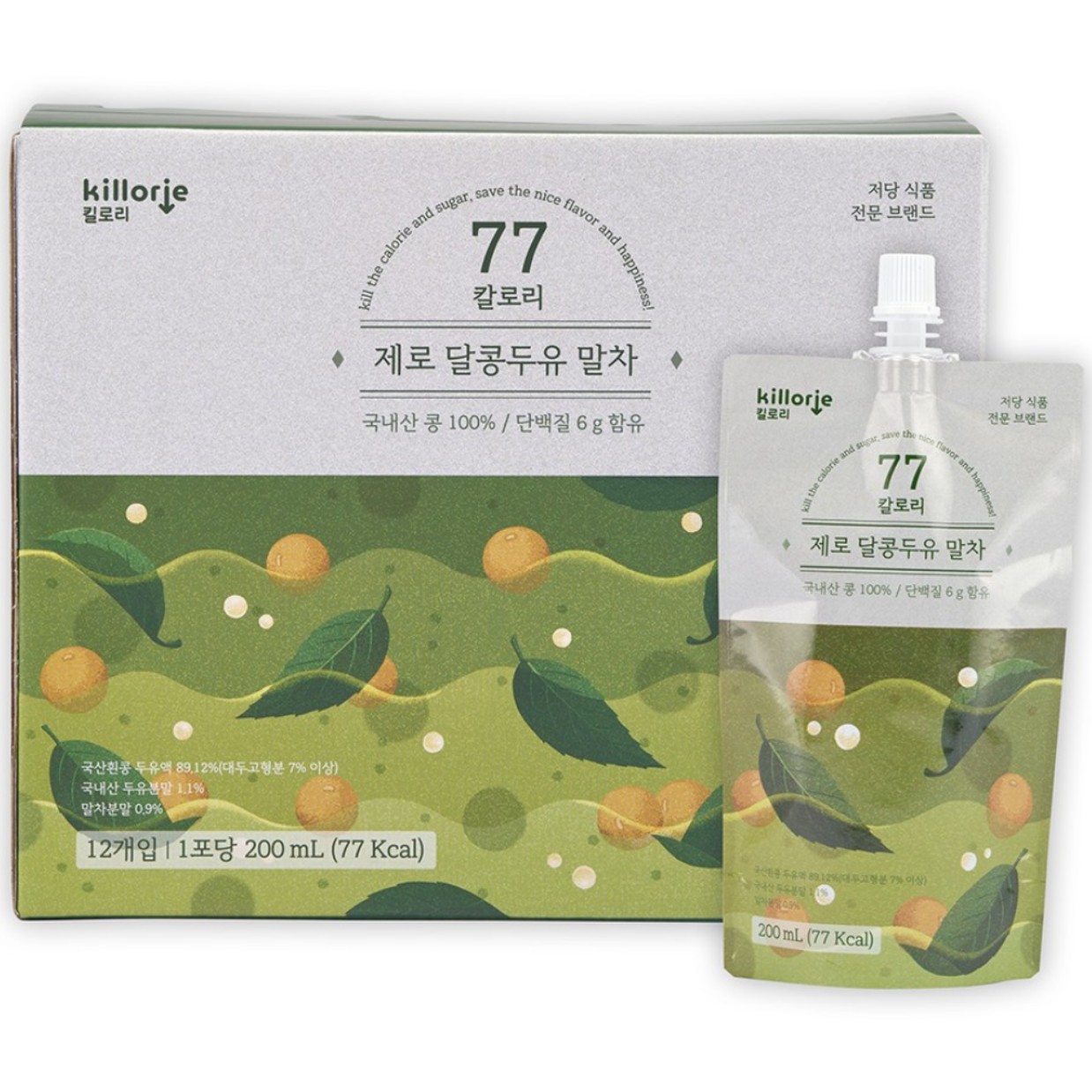 킬로리 제로달콩두유 말차