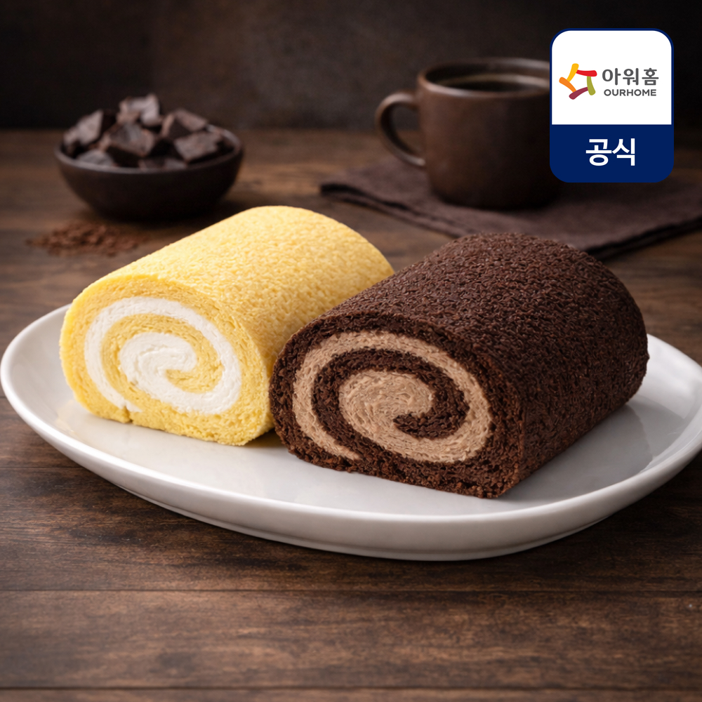 저당 롤케이크 우유