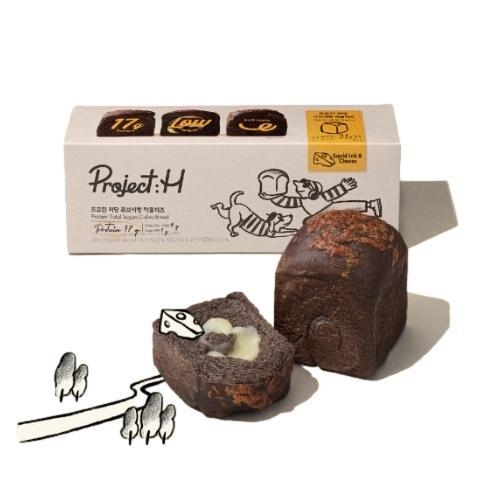 프로틴 저당 큐브식빵 먹물치즈