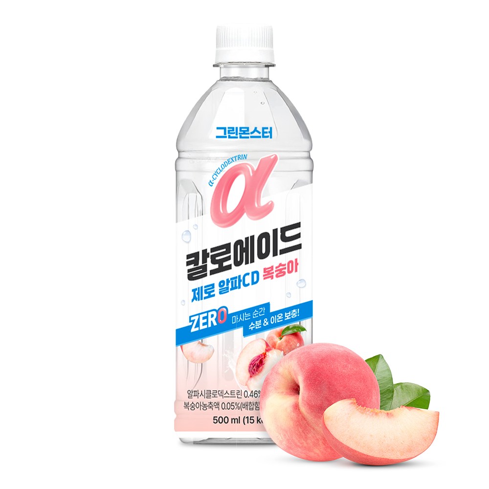 그린몬스터 칼로에이드 제로 알파CD 이온 음료 복숭아