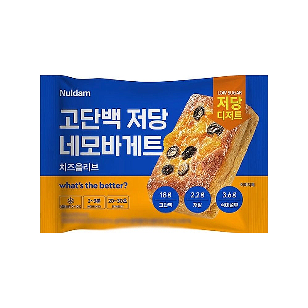 널담 고단백 저당 네모바게트 치즈올리브
