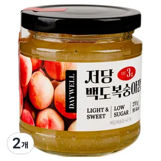 저당 백도복숭아잼