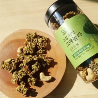 느린맛 리얼 저당 그래놀라 뽕잎 말차맛